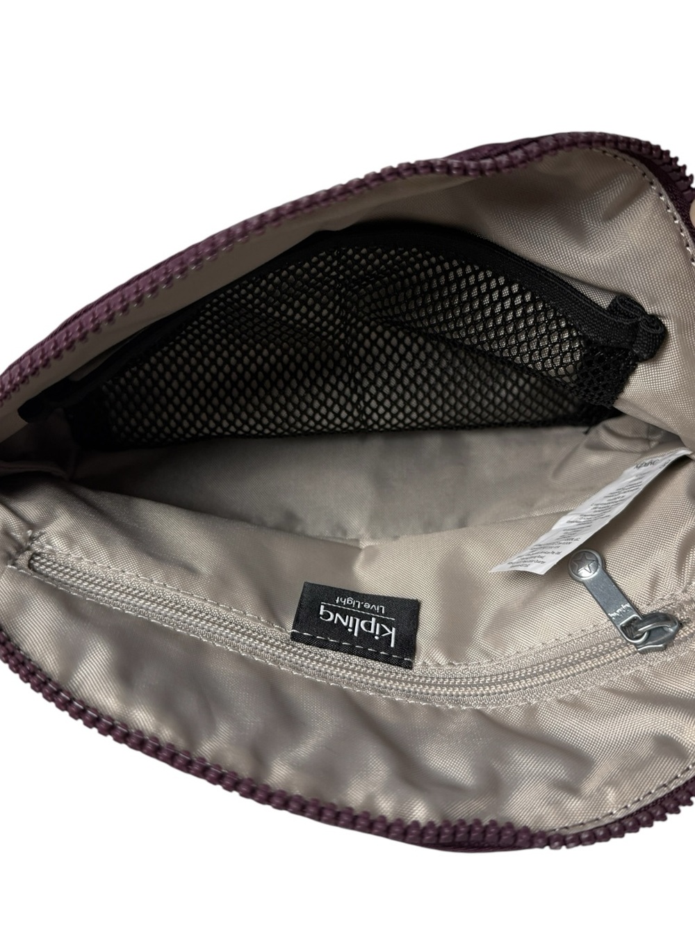 Kipling Plum Purple Half-Moon Cosmetic Pouch - Picture 3 of 7